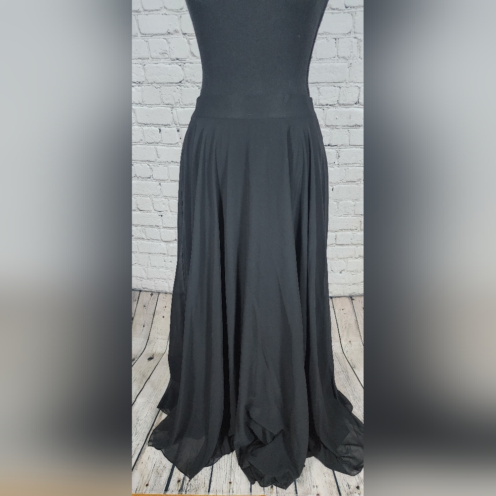 Chicwish Chiffon Black Maxi Skirt